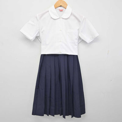 【中古】千葉県 八幡中学校 女子制服 2点 (シャツ・スカート) sf078943