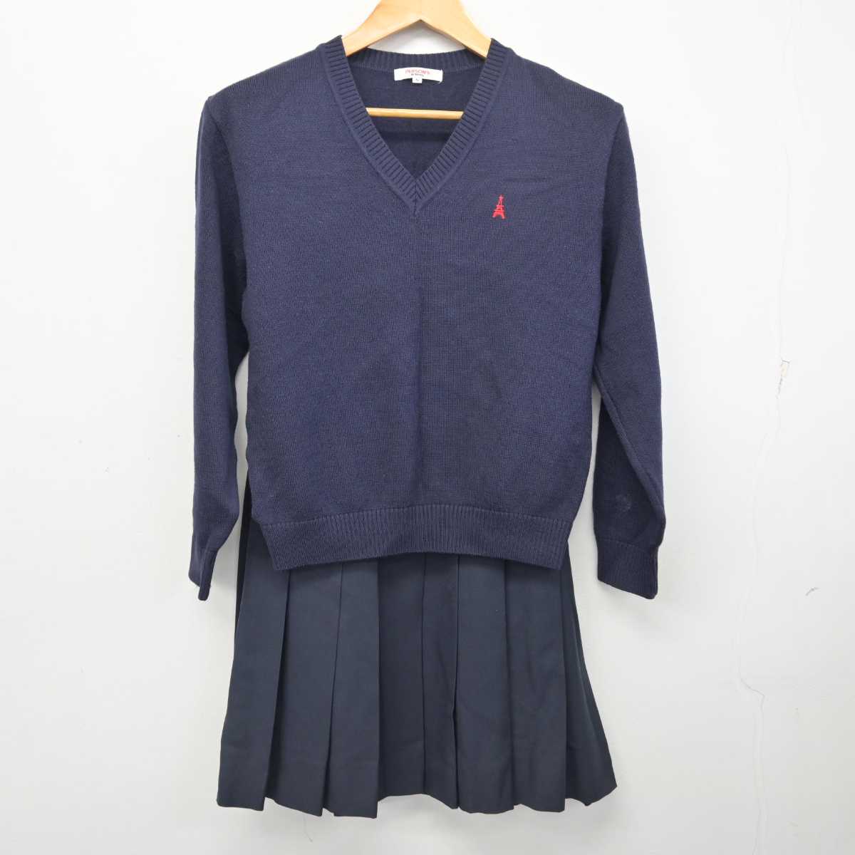 【中古】兵庫県 神戸常盤女子高等学校 女子制服 3点 (ブレザー・ニット・スカート) sf078944