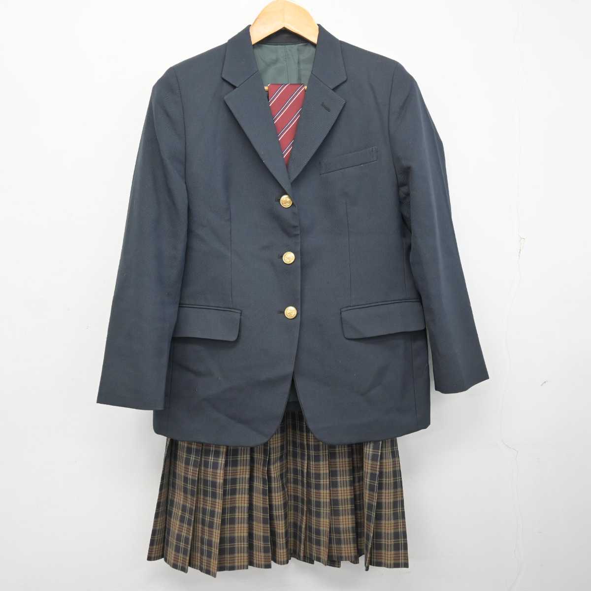 【中古】長野県 北部高等学校 女子制服 3点 (ブレザー・スカート) sf078949