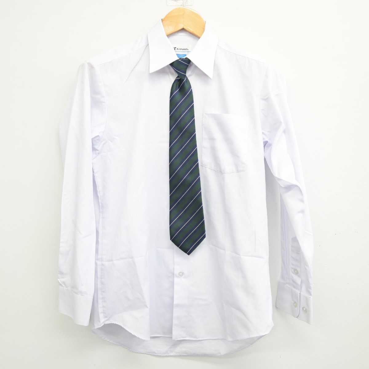 【中古】宮城県 鶴谷中学校 男子制服 4点 (ブレザー・シャツ・ズボン) sf078957