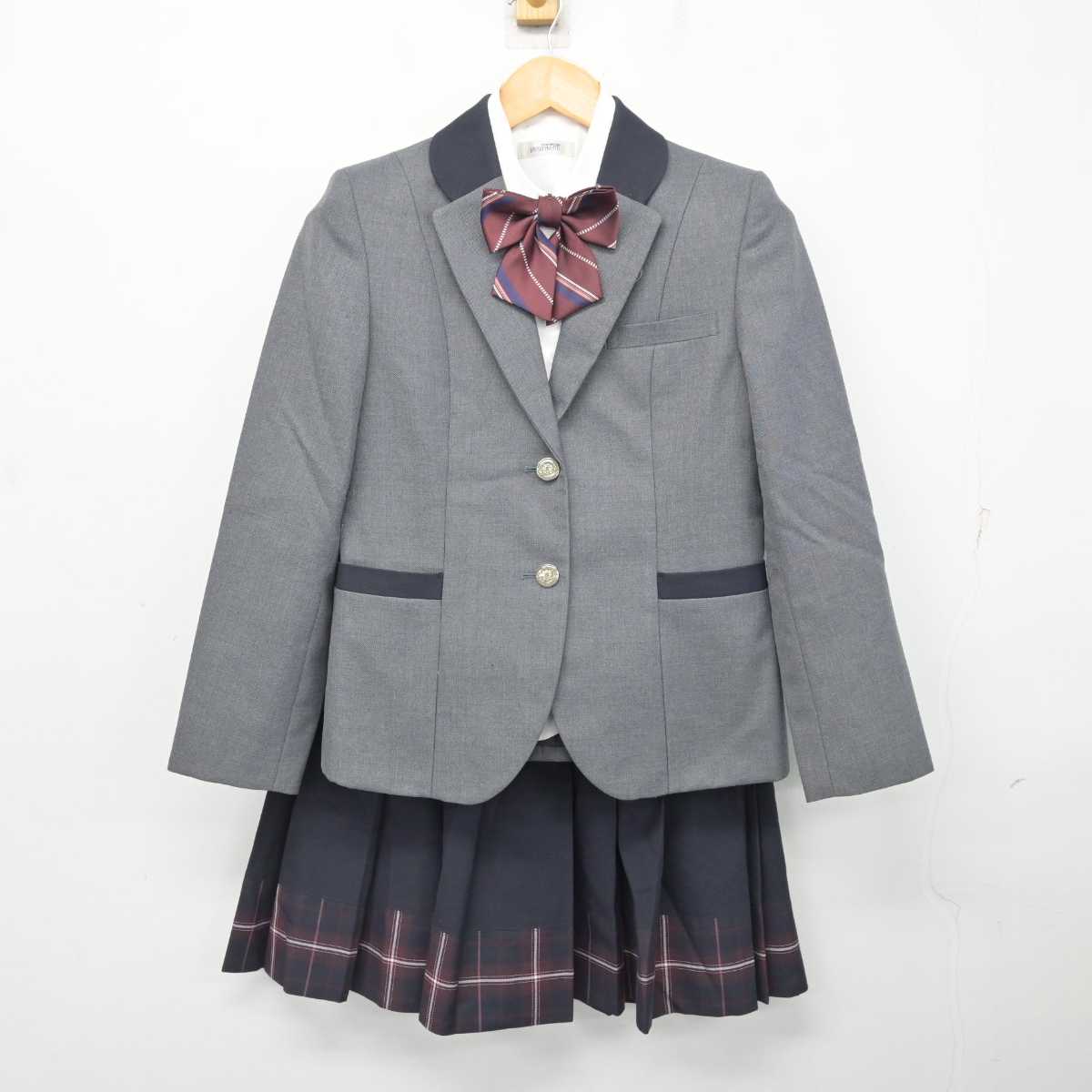 【中古】愛知県  豊川高等学校 女子制服 5点 (ブレザー・シャツ・スカート) sf078996