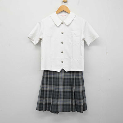 【中古】愛知県 愛知中学校・愛知高等学校 女子制服 3点 (ニットベスト・ブラウス・スカート) sf079011