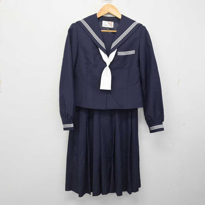 【中古】静岡県 笠井中学校 女子制服 3点 (セーラー服・スカート) sf079017