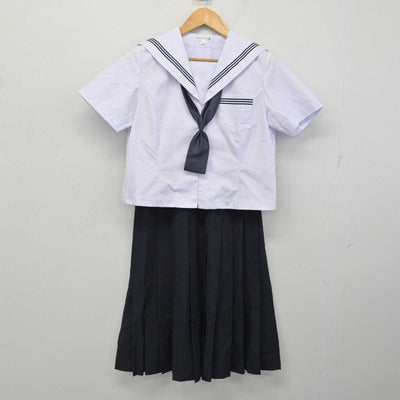 【中古】静岡県 笠井中学校 女子制服 4点 (セーラー服・スカート) sf079018