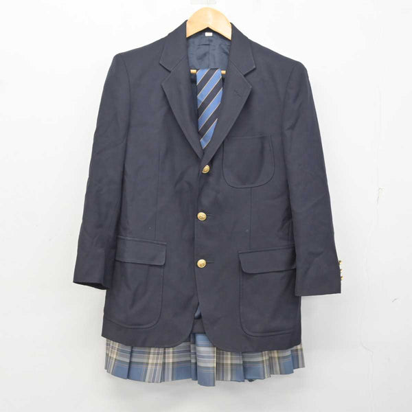 中古】神奈川県 横浜市立金沢高等学校 女子制服 4点 (ブレザー