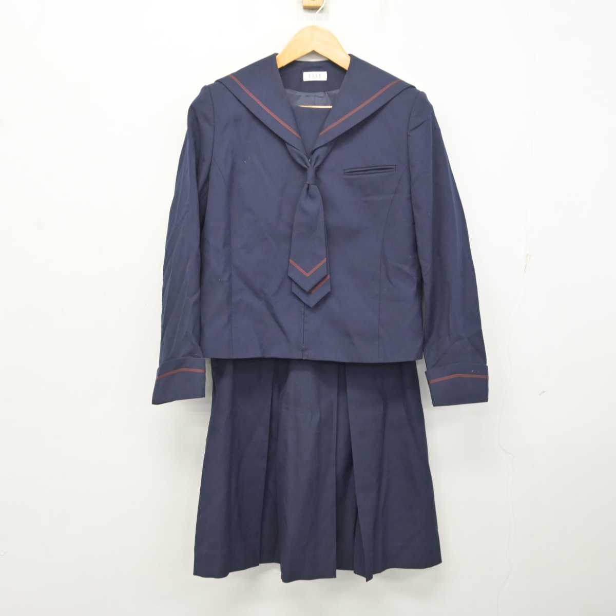 【中古】宮城県 中野中学校 女子制服 3点 (セーラー服・スカート) sf079029