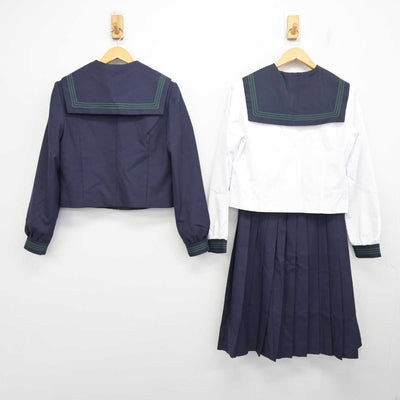 【中古】北海道 緑陽中学校 女子制服 4点 (セーラー服・セーラー服・スカート) sf079044