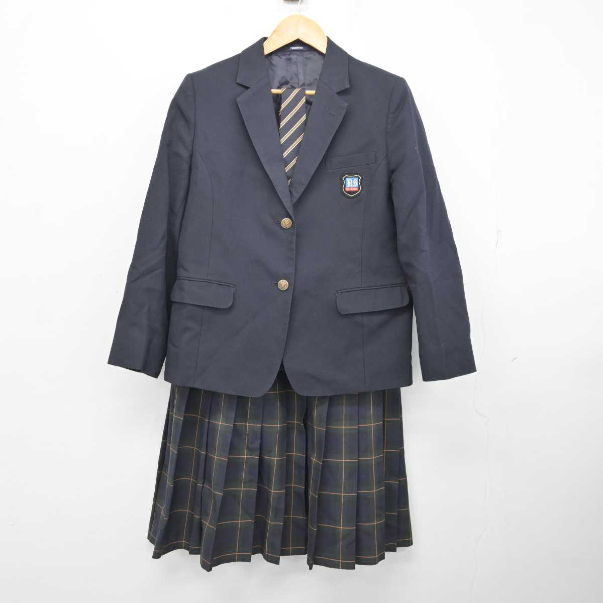 【中古】北海道 北海道登別青嶺高等学校 女子制服 3点 (ブレザー・スカート) sf079045