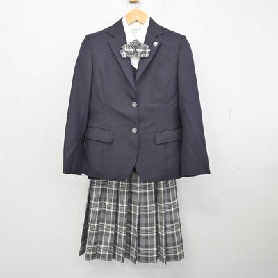 【中古】埼玉県 本庄東高等学校 女子制服 6点 (ブレザー・ニット・シャツ・スカート) sf079058