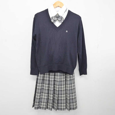 【中古】埼玉県 本庄東高等学校 女子制服 6点 (ブレザー・ニット・シャツ・スカート) sf079058