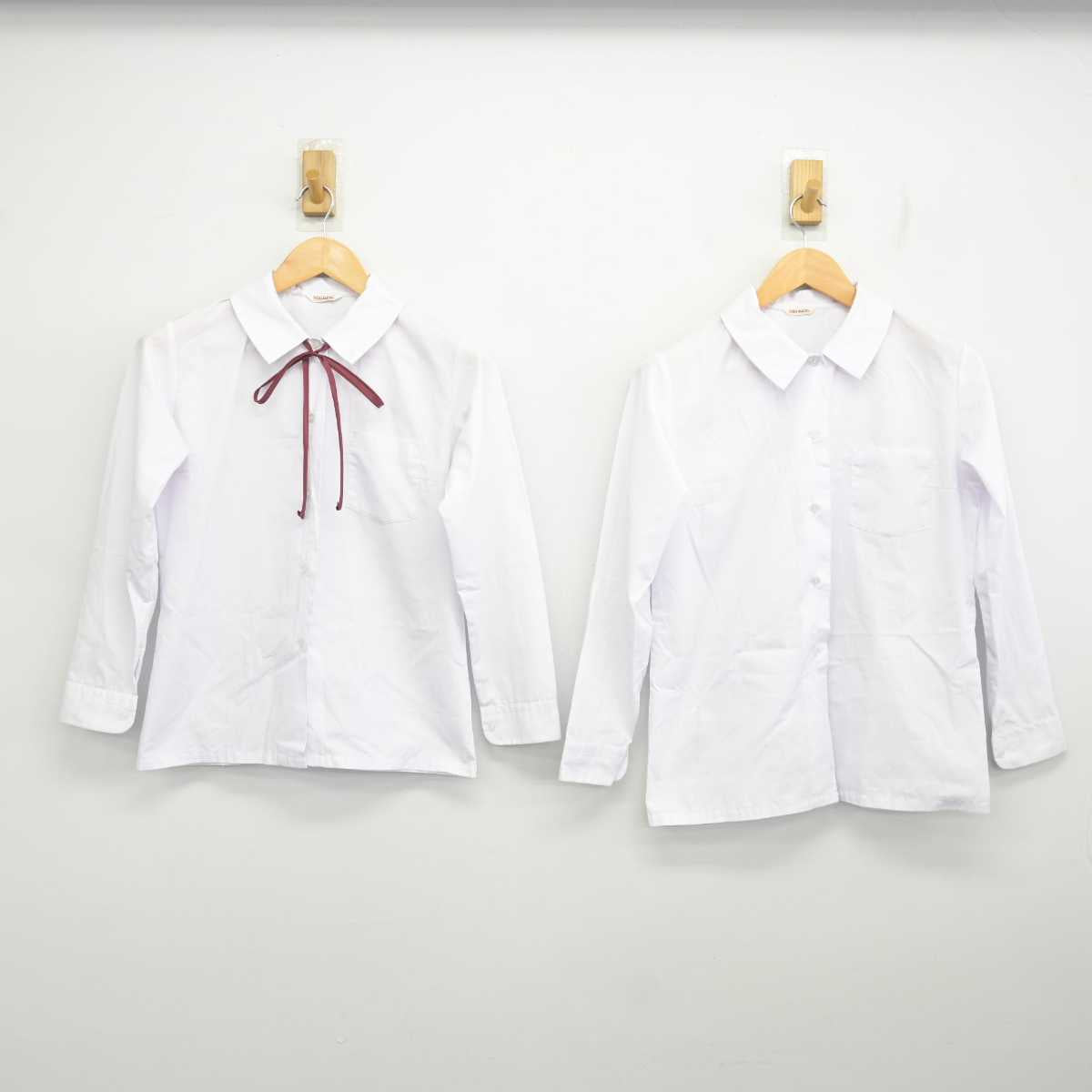 【中古】滋賀県 朝桜中学校 女子制服 3点 (シャツ・シャツ) sf079064