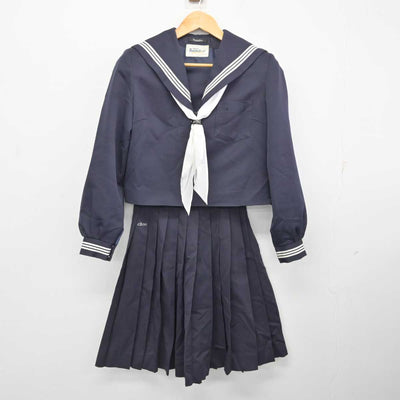 【中古】滋賀県 朝桜中学校 女子制服 3点 (セーラー服・スカート) sf079065