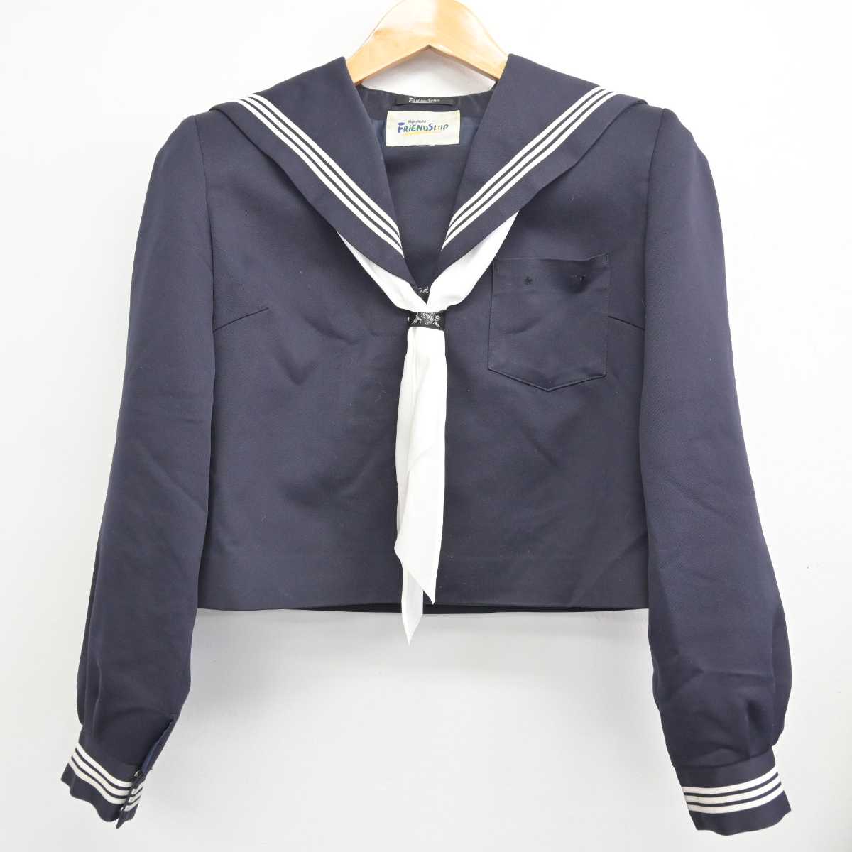 【中古】滋賀県 朝桜中学校 女子制服 3点 (セーラー服・スカート) sf079065