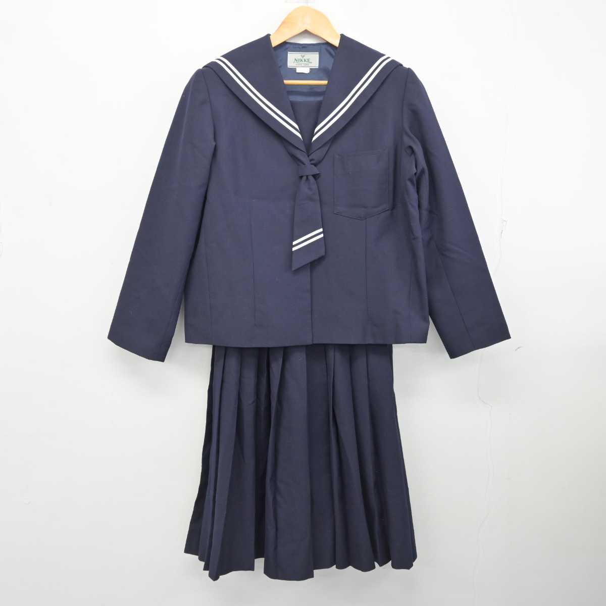 【中古】福島県 清水中学校 女子制服 2点 (セーラー服・スカート) sf079066