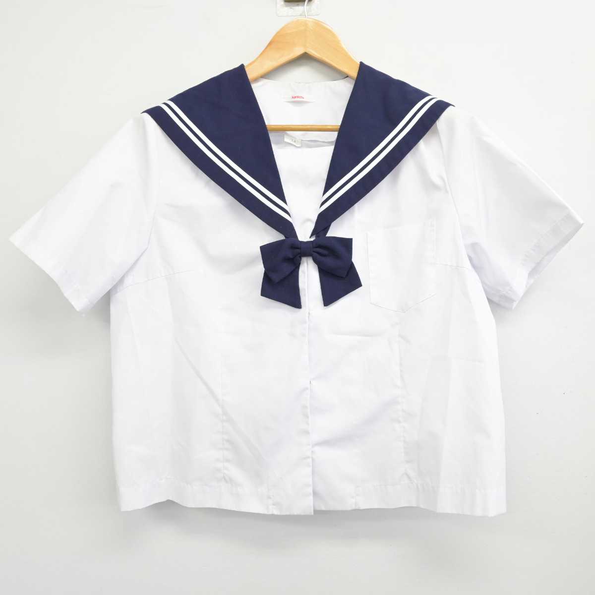 【中古】福島県 清水中学校 女子制服 3点 (セーラー服・スカート) sf079067