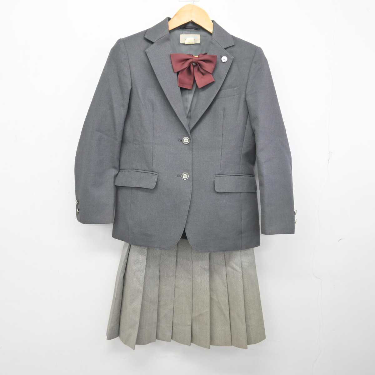 【中古】福島県 福島南高等学校 女子制服 4点 (ブレザー・スカート) sf079068