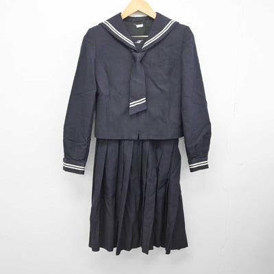 【中古】埼玉県 星野学園中学校 女子制服 4点 (セーラー服・ニット・スカート) sf079071