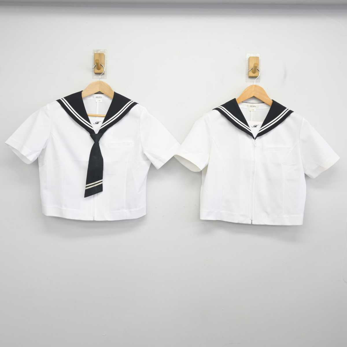 【中古】埼玉県 星野学園中学校 女子制服 4点 (セーラー服・セーラー服・スカート) sf079072