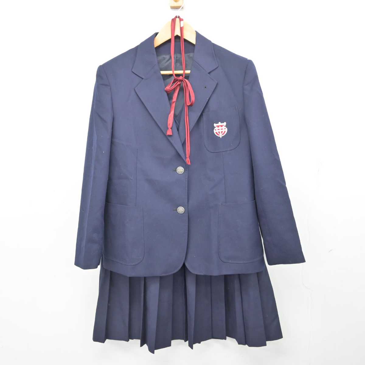 【中古】東京都 安方中学校 女子制服 4点 (ブレザー・ベスト・スカート) sf079087