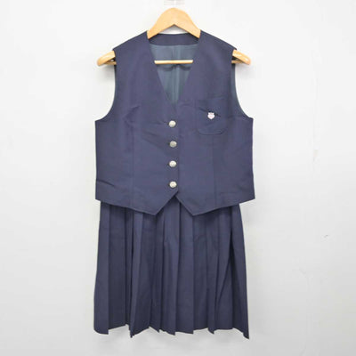 【中古】東京都 安方中学校 女子制服 2点 (ベスト・スカート) sf079088