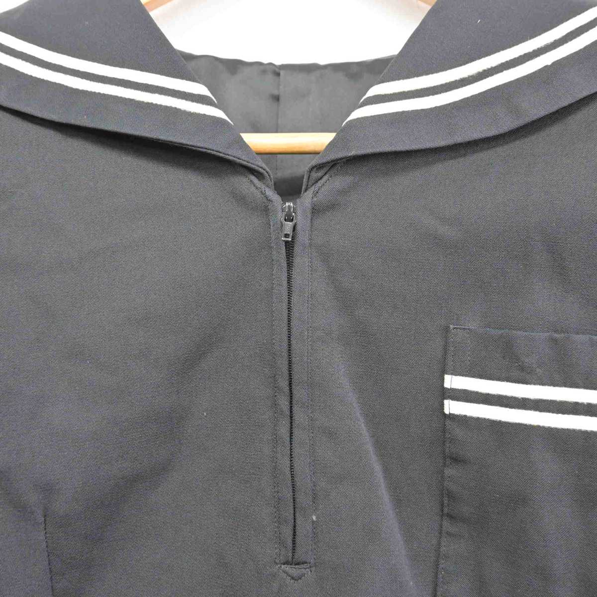 【中古】京都府 宮津高等学校 女子制服 2点 (セーラー服・スカート) sf079094