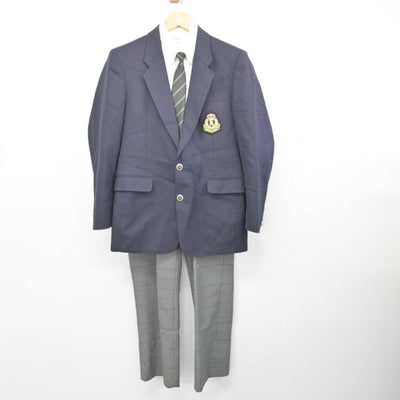 【中古】愛知県 小牧高等学校 男子制服 4点 (ブレザー・シャツ・ズボン) sf079098