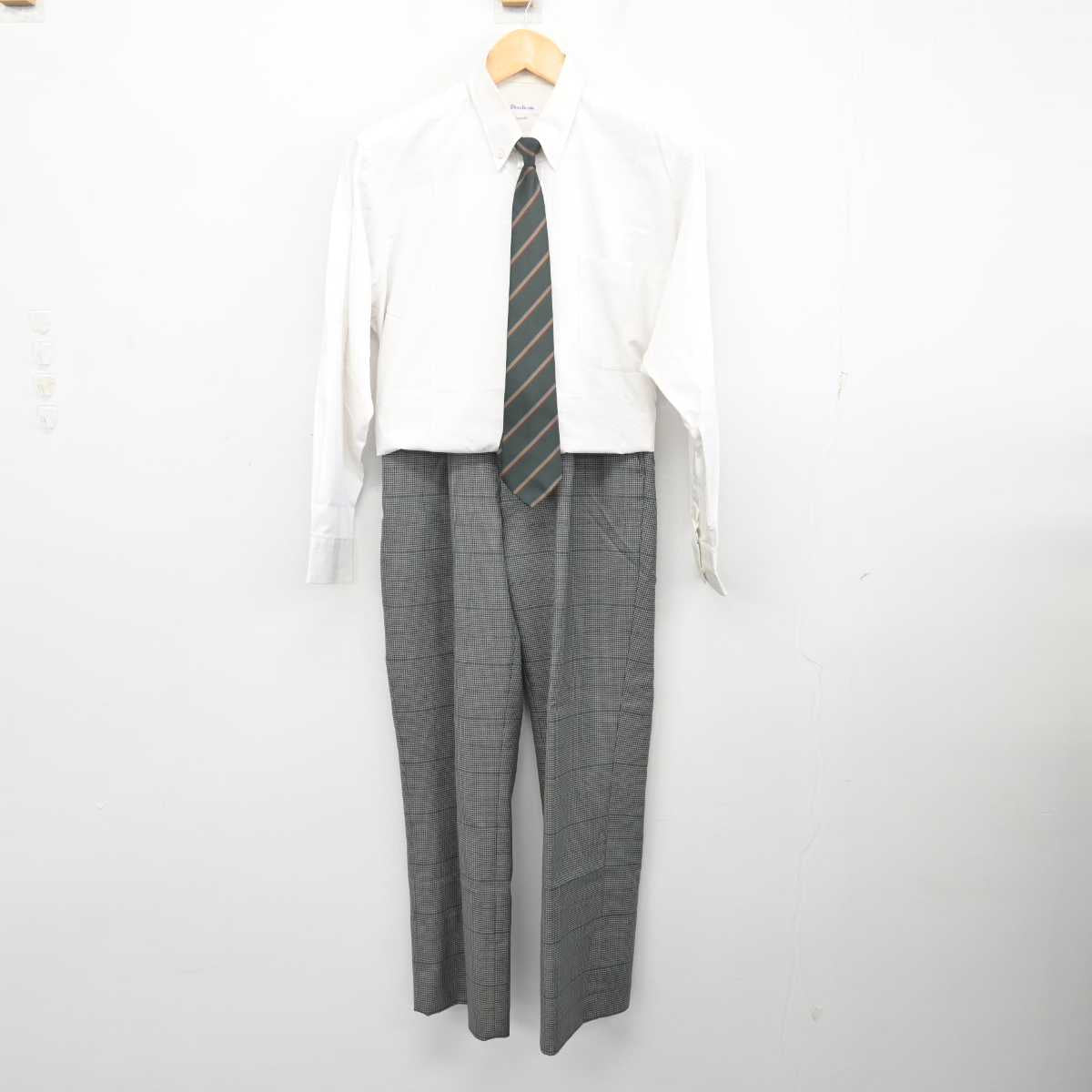 【中古】愛知県 小牧高等学校 男子制服 4点 (ブレザー・シャツ・ズボン) sf079098