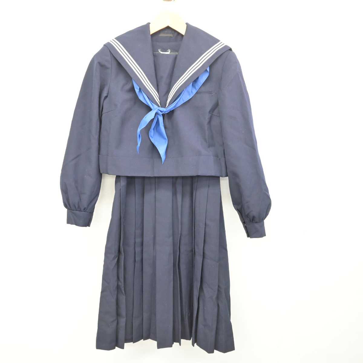 【中古】福岡県 中間南中学校/旧制服 女子制服 3点 (セーラー服・ジャンパースカート) sf079101