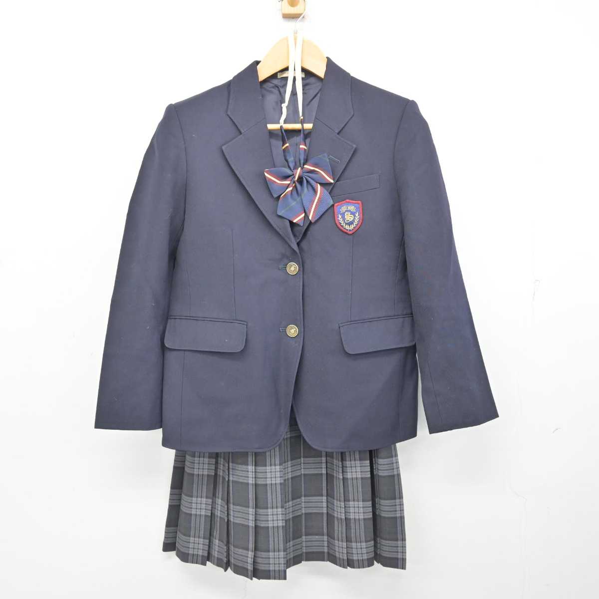 【中古】東京都 桜町高等学校 女子制服 3点 (ブレザー・スカート) sf079118