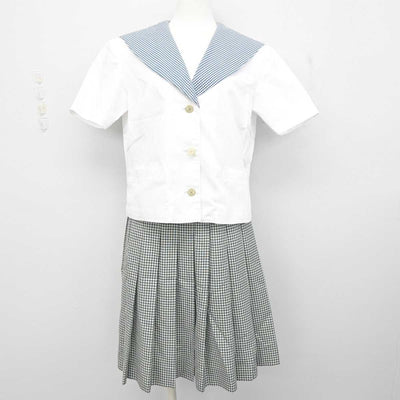 【中古】岡山県  就実高等学校 女子制服 2点 (セーラー服・スカート) sf079126