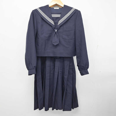 【中古】福岡県 朝倉市立甘木中学校 女子制服 3点 (セーラー服・ジャンパースカート) sf079136