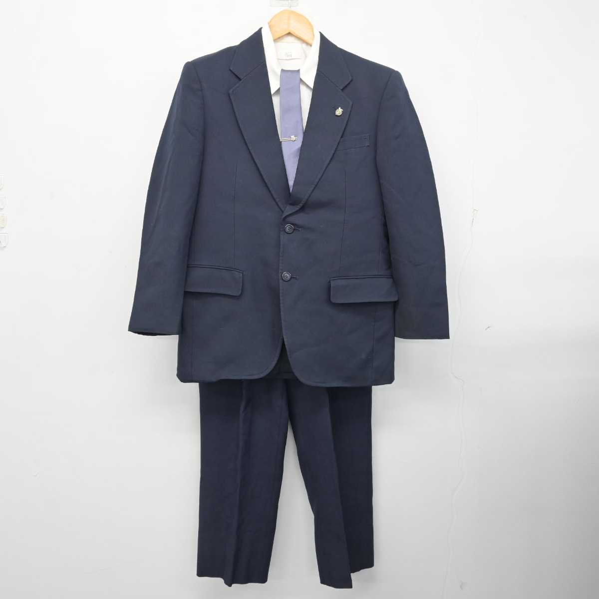 【中古】埼玉県 朝霞市立第五中学校 男子制服 6点 (ブレザー・シャツ・ズボン・その他アイテム) sf079138