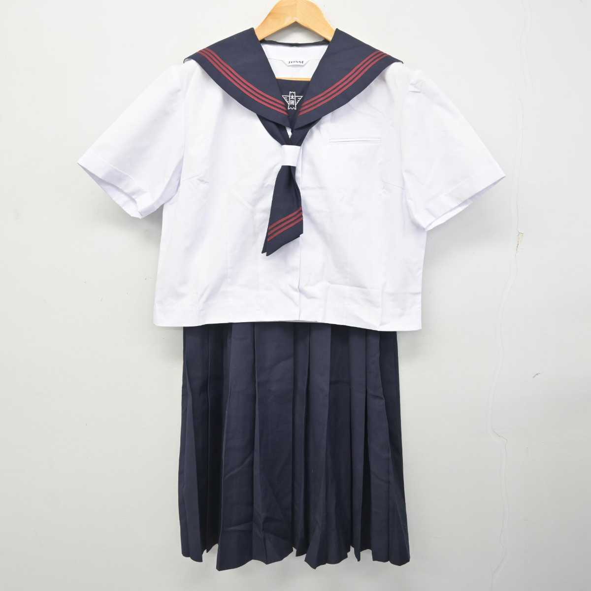 【中古】千葉県 木更津市立太田中学校 女子制服 4点 (セーラー服・セーラー服・スカート) sf079144