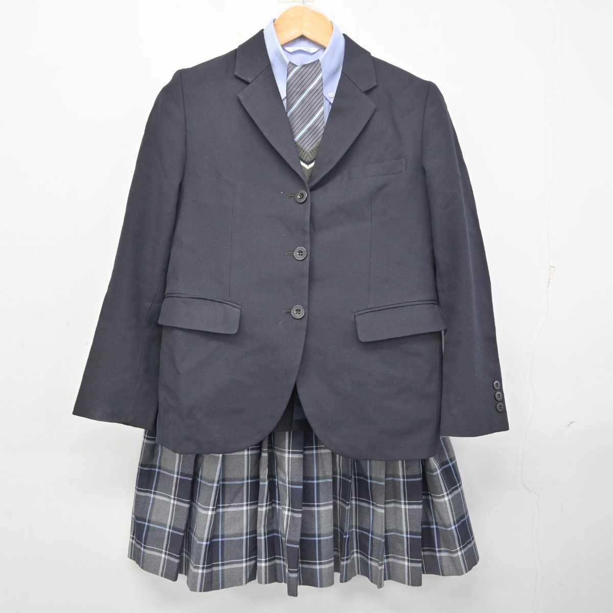 【中古】北海道 市立札幌啓北商業高等学校 女子制服 5点 (ブレザー・ニット・シャツ・スカート) sf079148