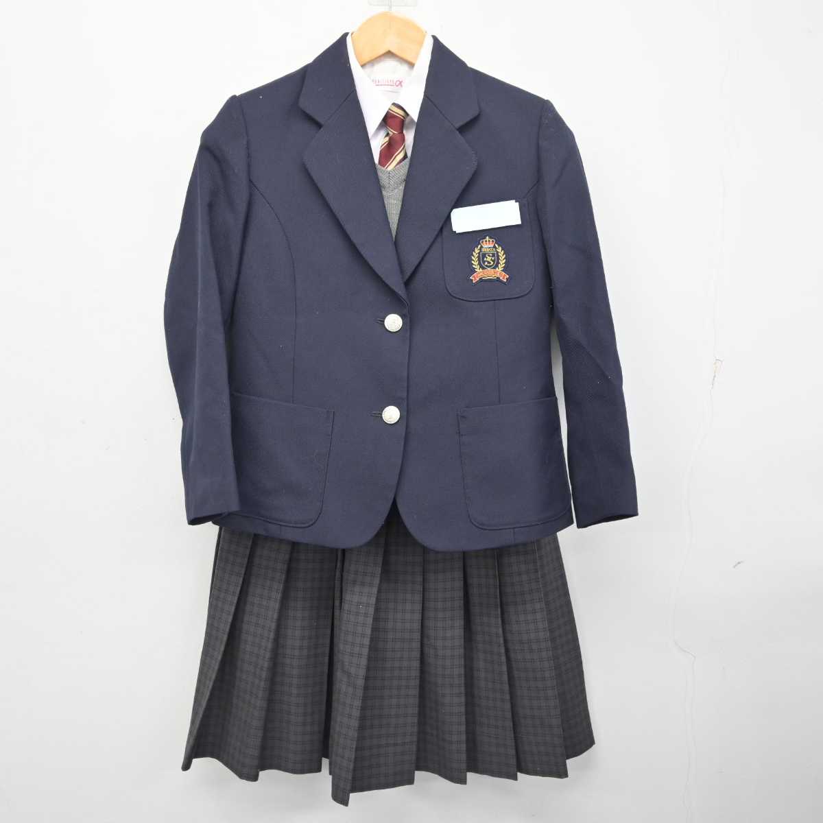 【中古】新潟県 猿橋中学校 女子制服 5点 (ブレザー・ニット・シャツ・スカート) sf079152