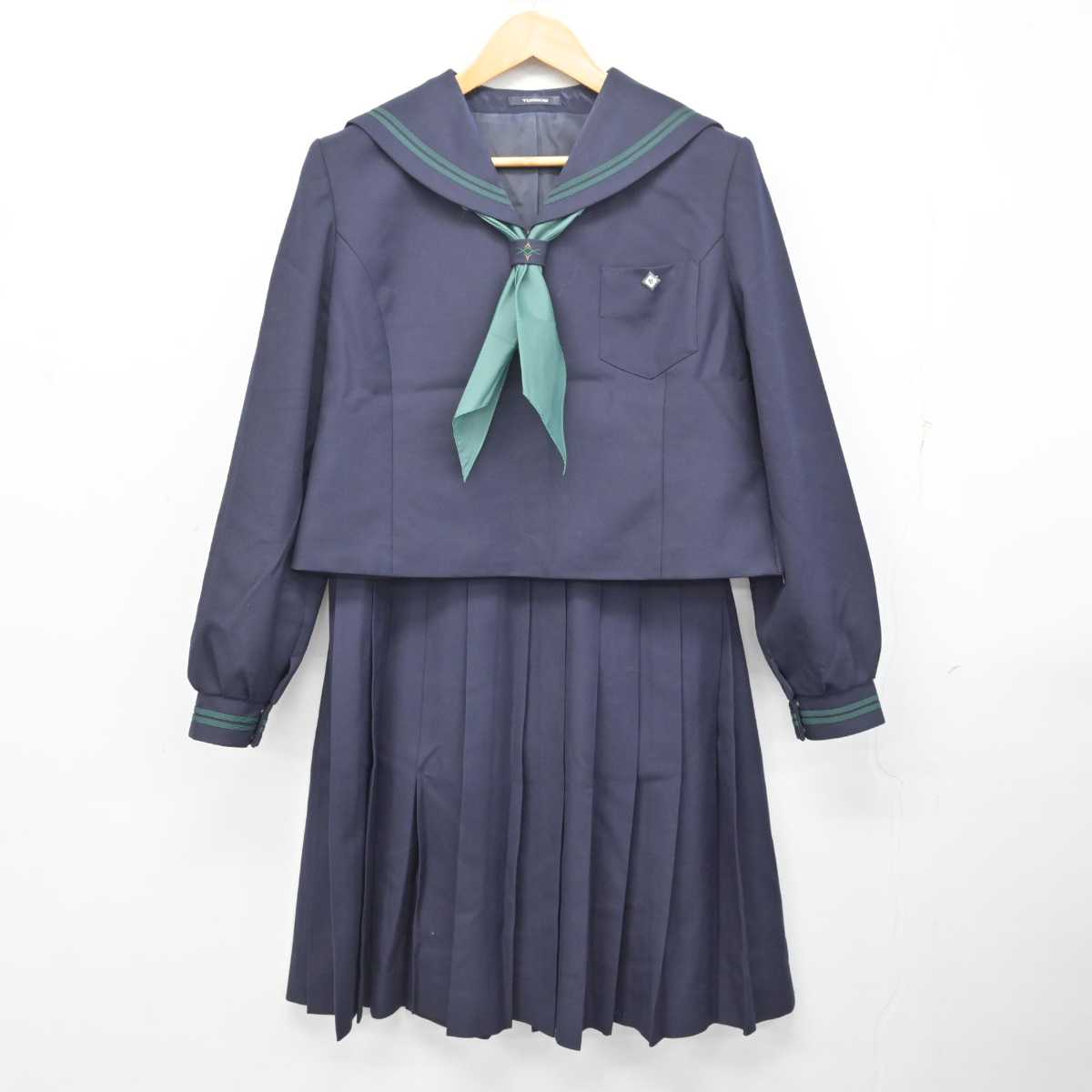 【中古】東京都 二松學舍大学附属高等学校 女子制服 4点 (セーラー服・スカート) sf079155