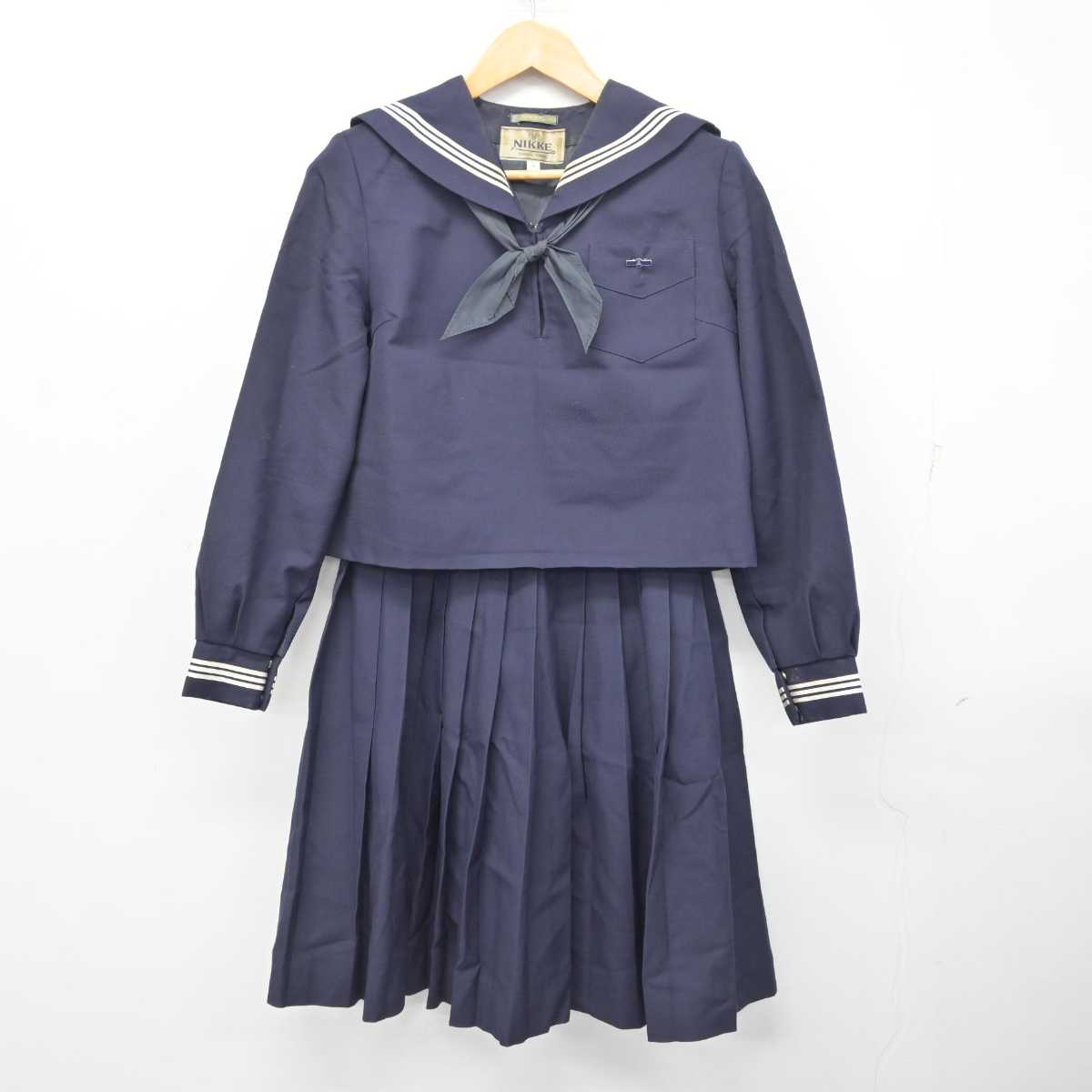 【中古】兵庫県 姫路東高等学校 女子制服 5点 (セーラー服・ニット・スカート) sf079161