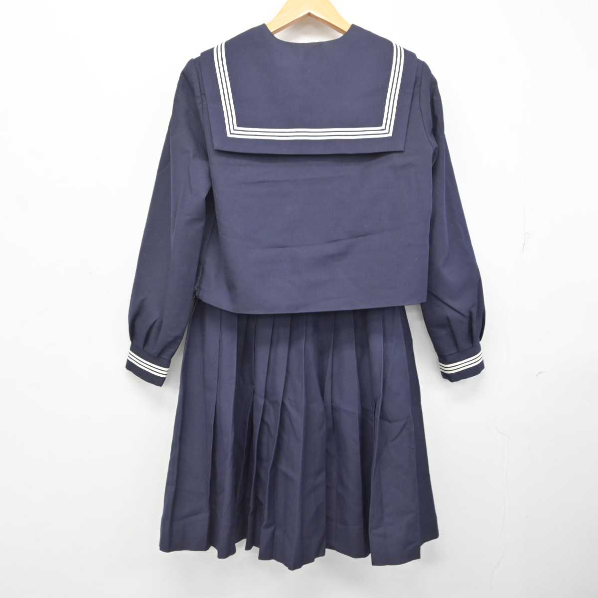 【中古】兵庫県 姫路東高等学校 女子制服 5点 (セーラー服・ニット・スカート) sf079161