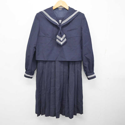 【中古】熊本県 八代白百合学園高等学校 女子制服 3点 (セーラー服・ジャンパースカート) sf079167