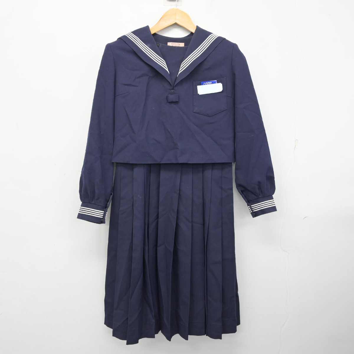 【中古】熊本県 八代市立第四中学校 女子制服 2点 (セーラー服・ジャンパースカート) sf079170