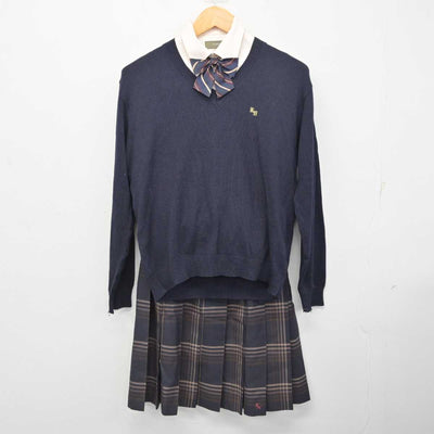 【中古】千葉県 柏の葉高等学校 女子制服 5点 (ブレザー・ニット・シャツ・スカート) sf079181