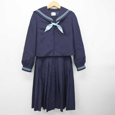 【中古】青森県 是川中学校 女子制服 3点 (セーラー服・スカート) sf079183