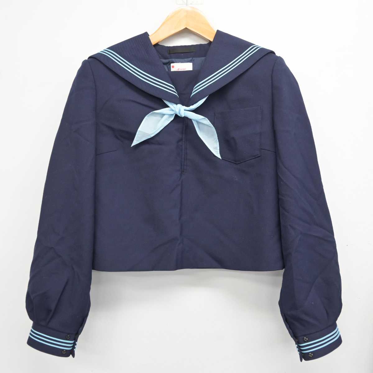 【中古】青森県 是川中学校 女子制服 3点 (セーラー服・スカート) sf079183