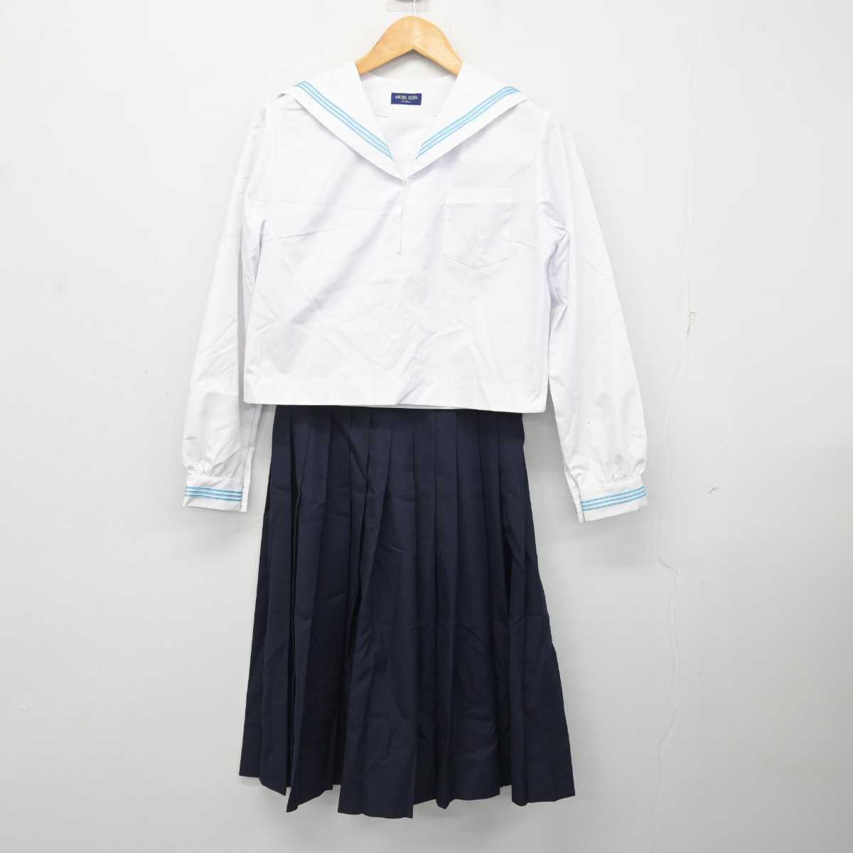 【中古】青森県 是川中学校 女子制服 3点 (セーラー服・スカート) sf079184