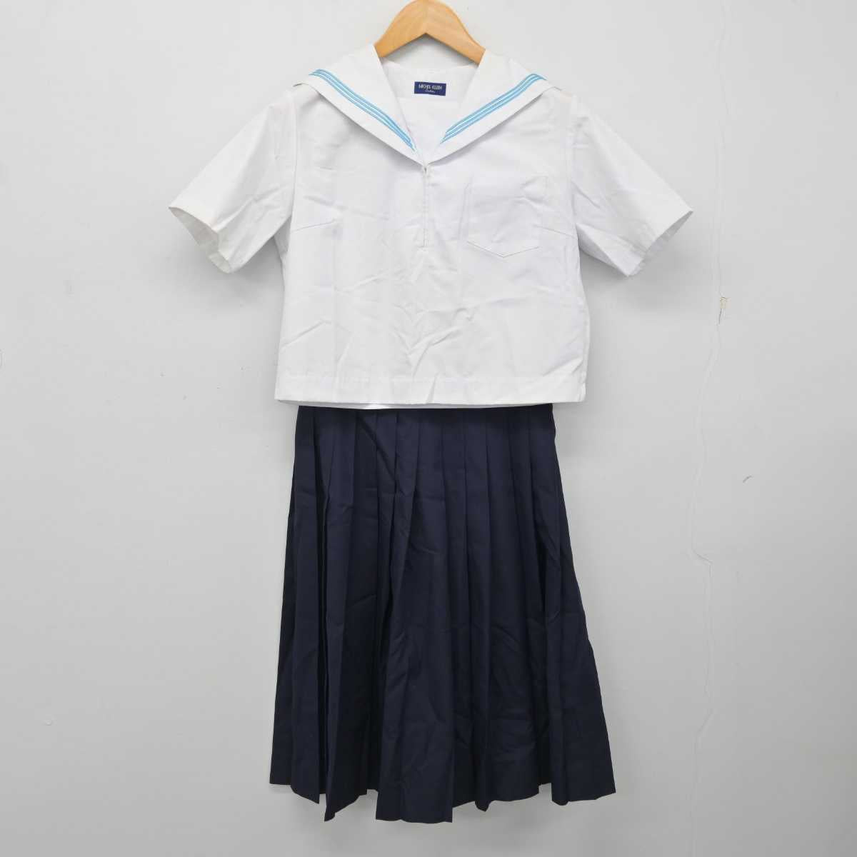 【中古】青森県 是川中学校 女子制服 3点 (セーラー服・スカート) sf079184