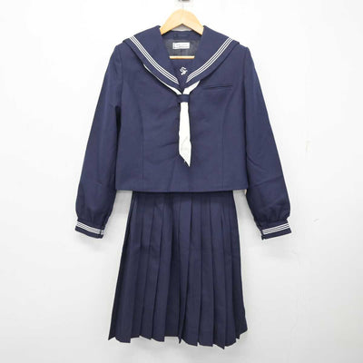 【中古】神奈川県 湘光中学校 女子制服 3点 (セーラー服・スカート) sf079189