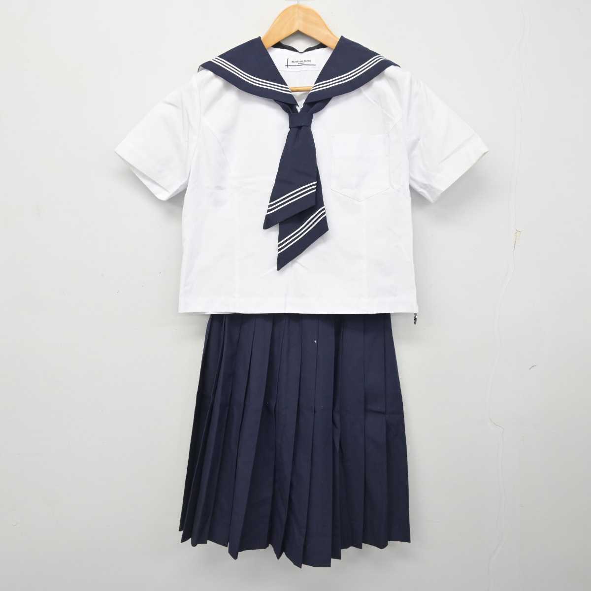 【中古】神奈川県 湘光中学校 女子制服 3点 (セーラー服・スカート) sf079190