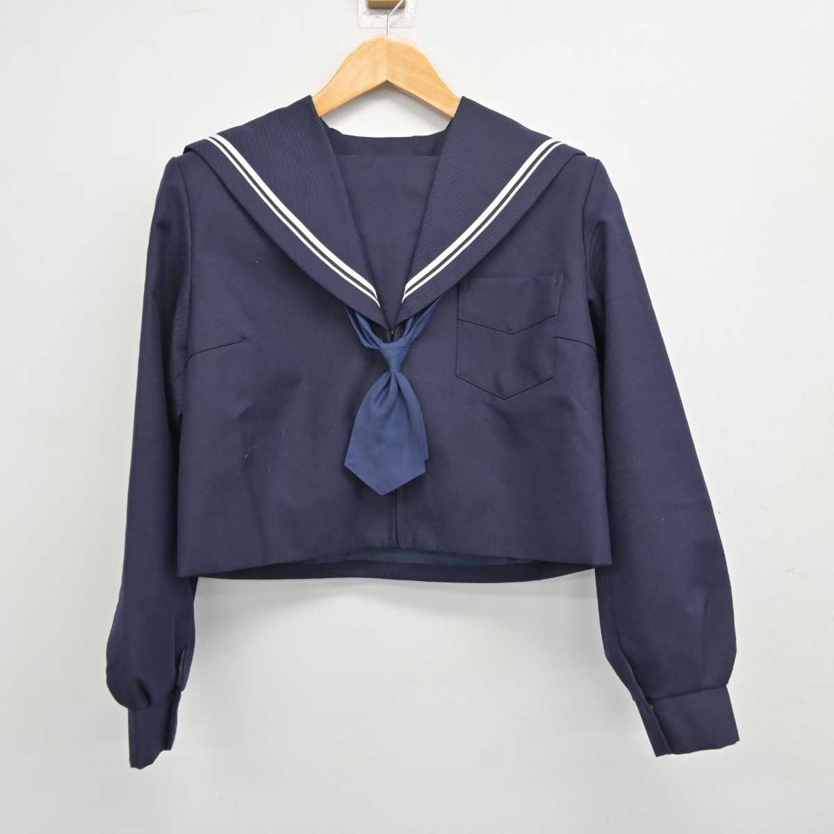 【中古】大阪府 誉田中学校/旧制服 女子制服 3点 (セーラー服・スカート) sf079197