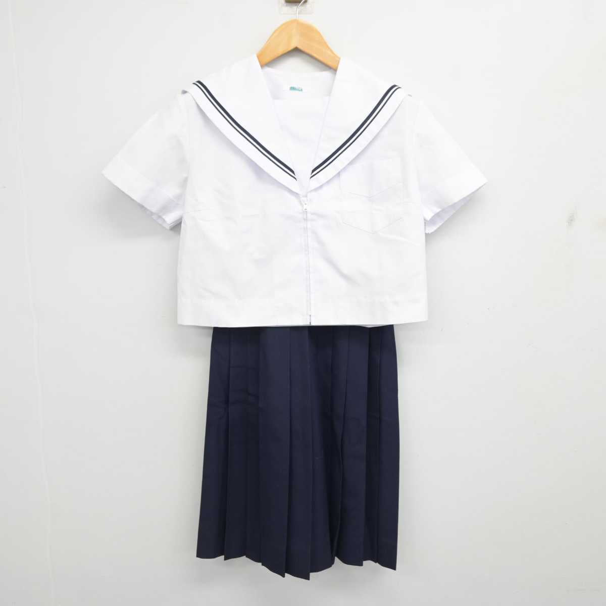 【中古】大阪府 誉田中学校/旧制服 女子制服 2点 (セーラー服・スカート) sf079199