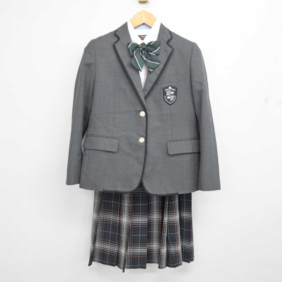 【中古】大阪府  関西大学北陽高等学校 女子制服 4点 (ブレザー・シャツ・スカート) sf079202